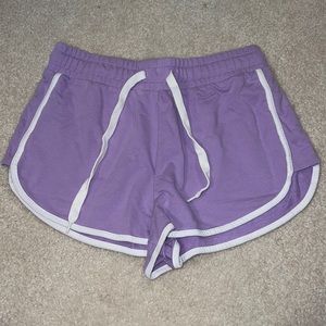 light purple sweat-shorts